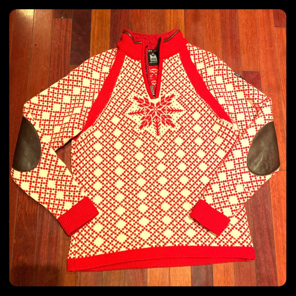 Dale of Norway Wool snowflake fair isle sweater